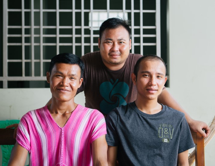 Rauhankoulutuksen käyneet miehet