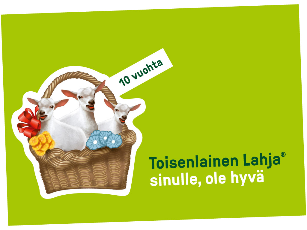 Esikatselukuva 10 vuohta -postikortista